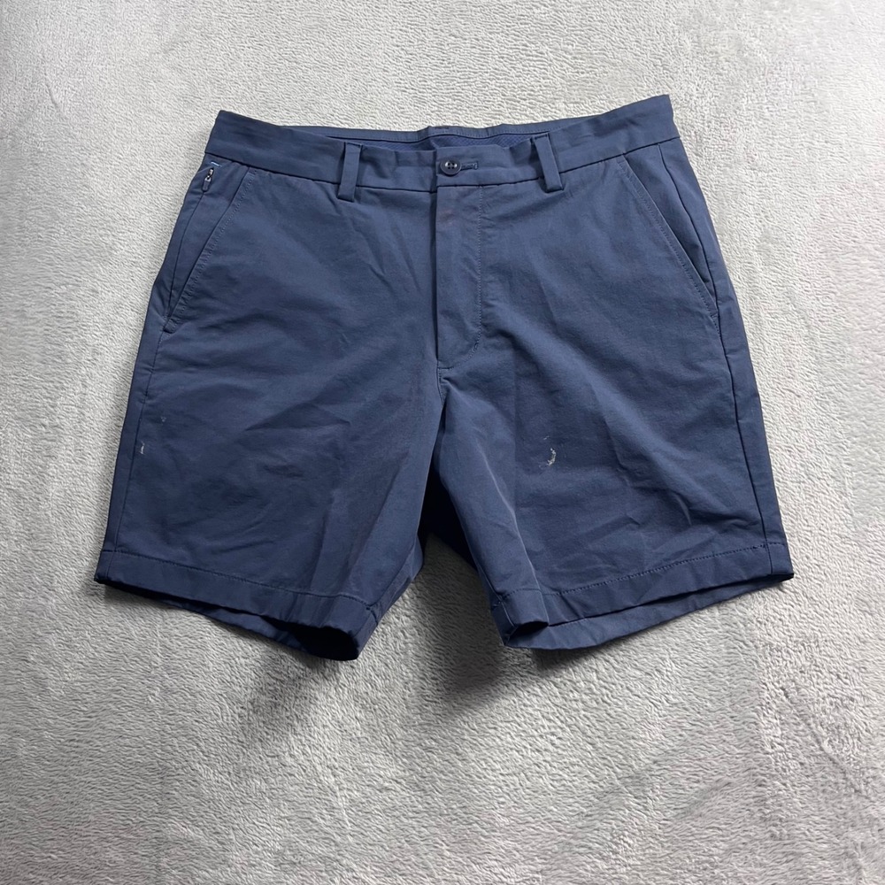 Vineyard Vines OTG On-The-Go Shorts Mens 30 Navy Blue Performance Stretch 7"